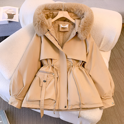 Veste d'hiver longue à capuche femme | Chaude