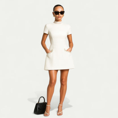 Women's Elegant Mini Dress | Short Sleeve