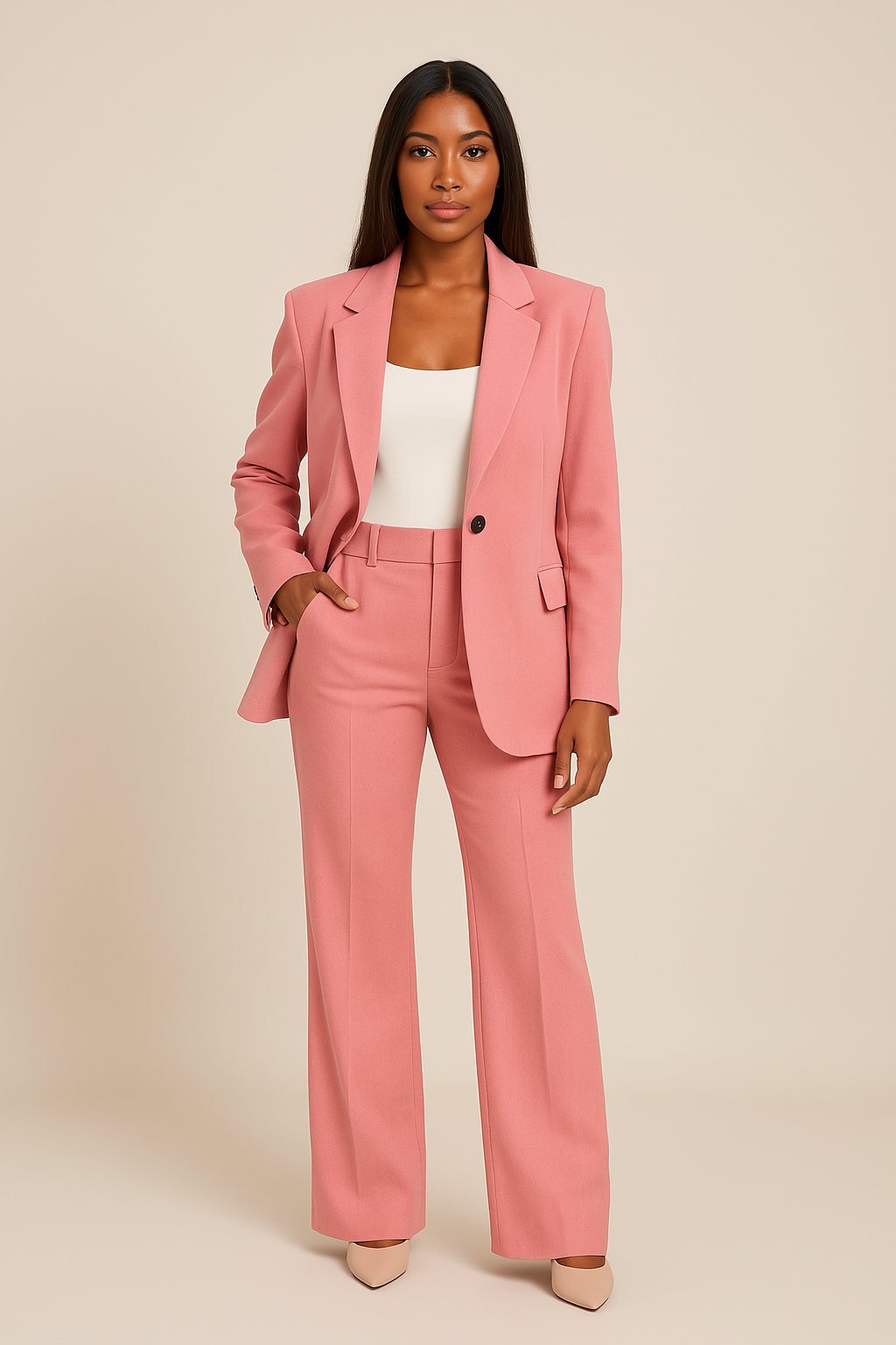 Tailleur pantalon bureau femme | ensemble deux pièces