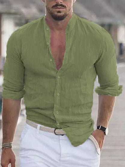 Camicia Henley casual da uomo | Manica lunga