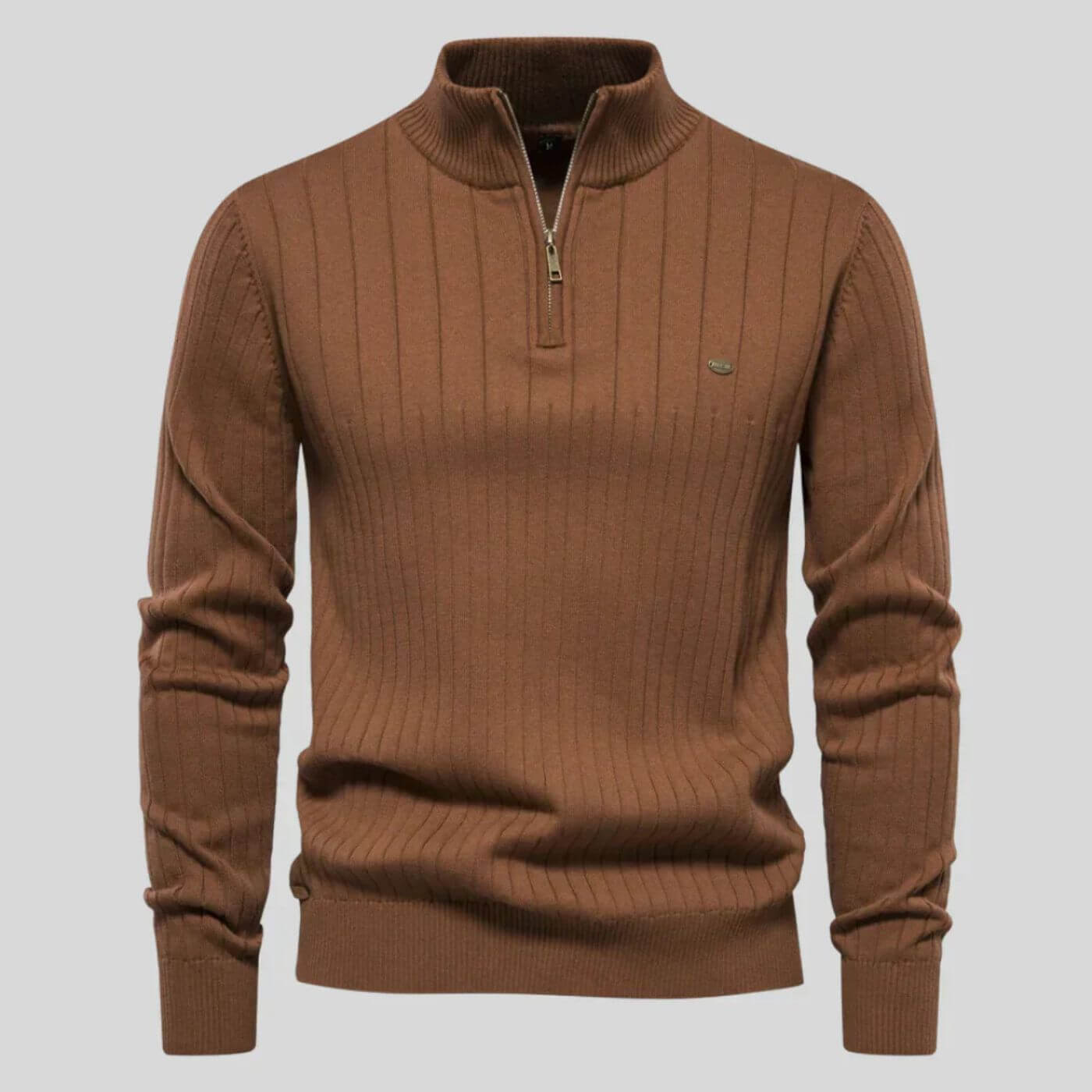 Suéter cómodo con cremallera para hombre