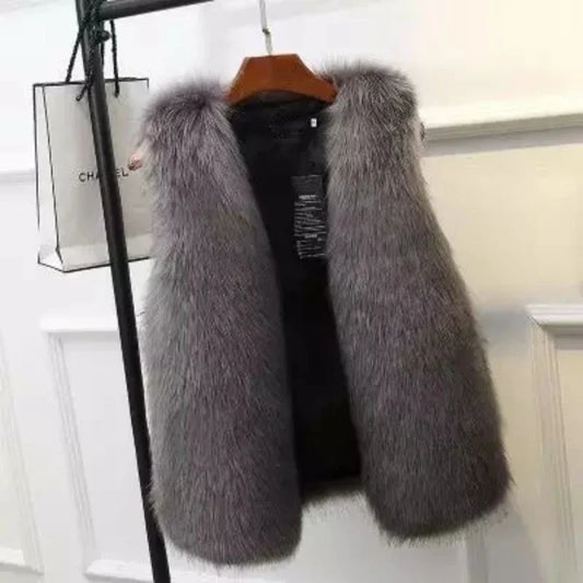Veste sans manches en fausse fourrure femme | Hiver