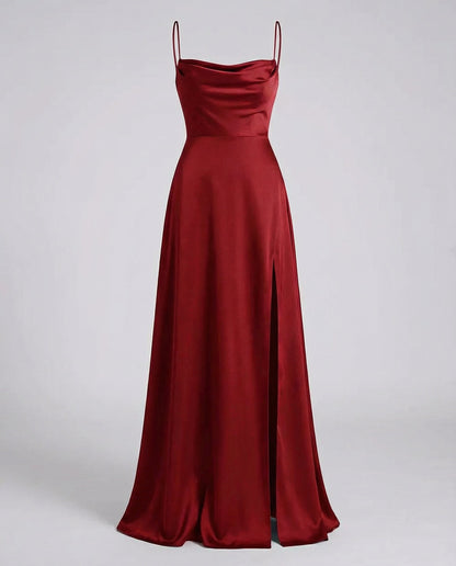Robe de soirée femme à fente haute | maxi