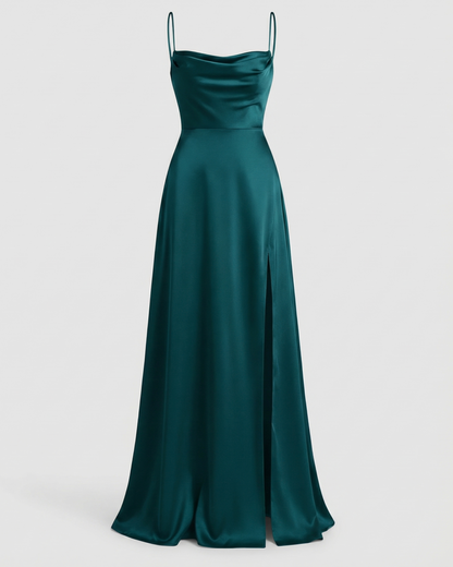 Robe de soirée femme à fente haute | maxi