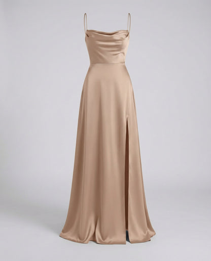 Robe de soirée femme à fente haute | maxi