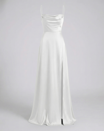 Robe de soirée femme à fente haute | maxi