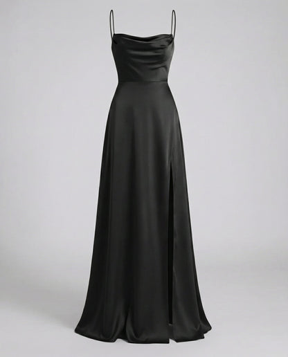 Robe de soirée femme à fente haute | maxi