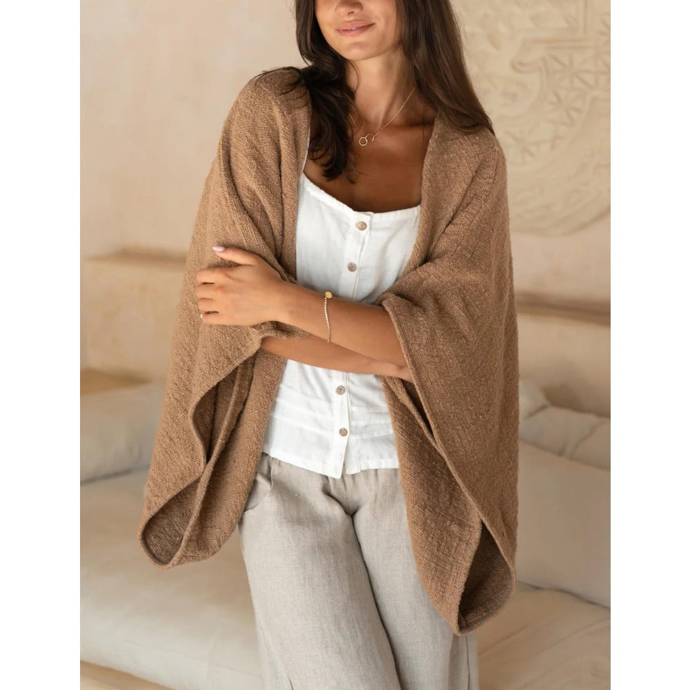 Cardigan tricoté à ouverture devant pour femmes - Fatima