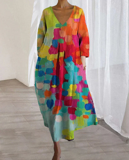 Robe imprimée de soirée femme | Midi
