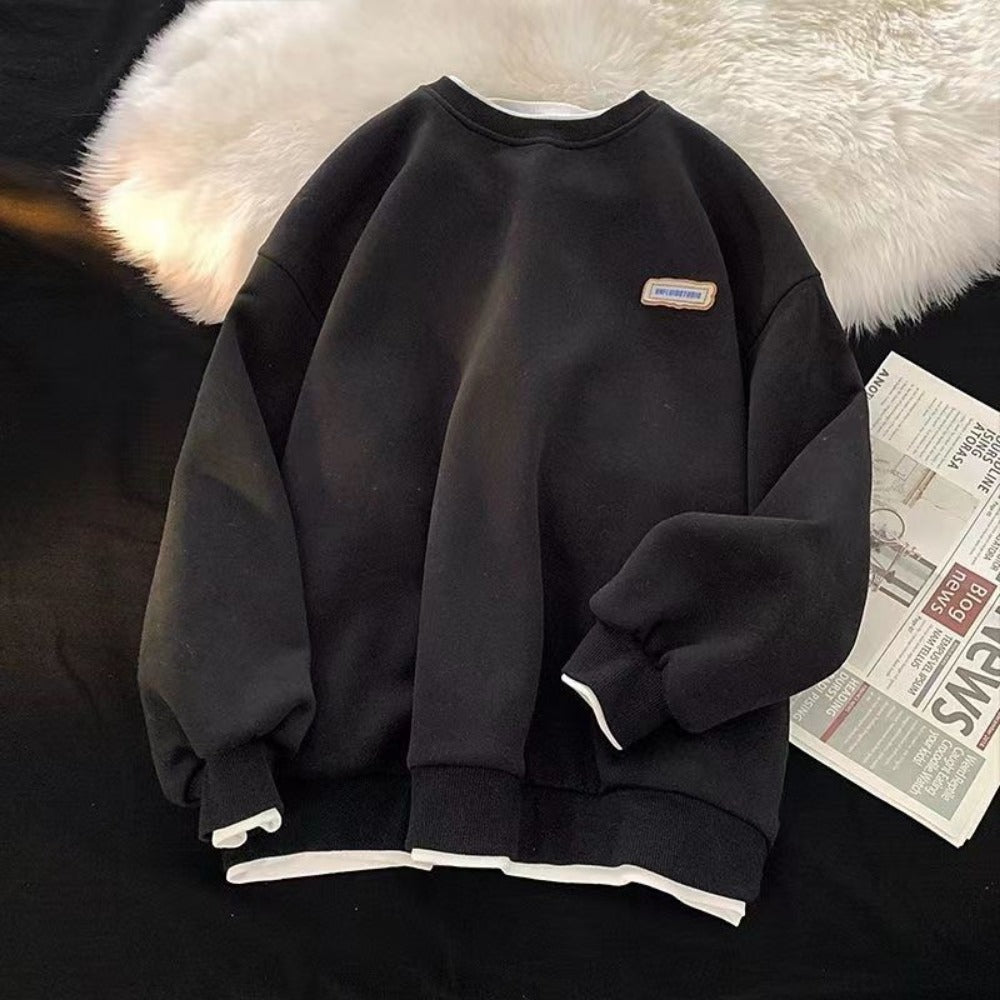 Sweat-shirt femme à col rond et manches longues – Derna