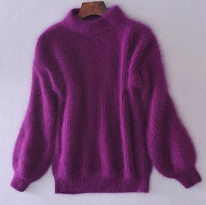 Pull à col roulé en maille pour femmes