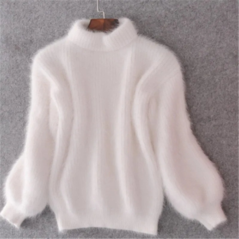 Pull à col roulé en maille pour femmes