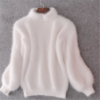 Pull à col roulé en maille pour femmes