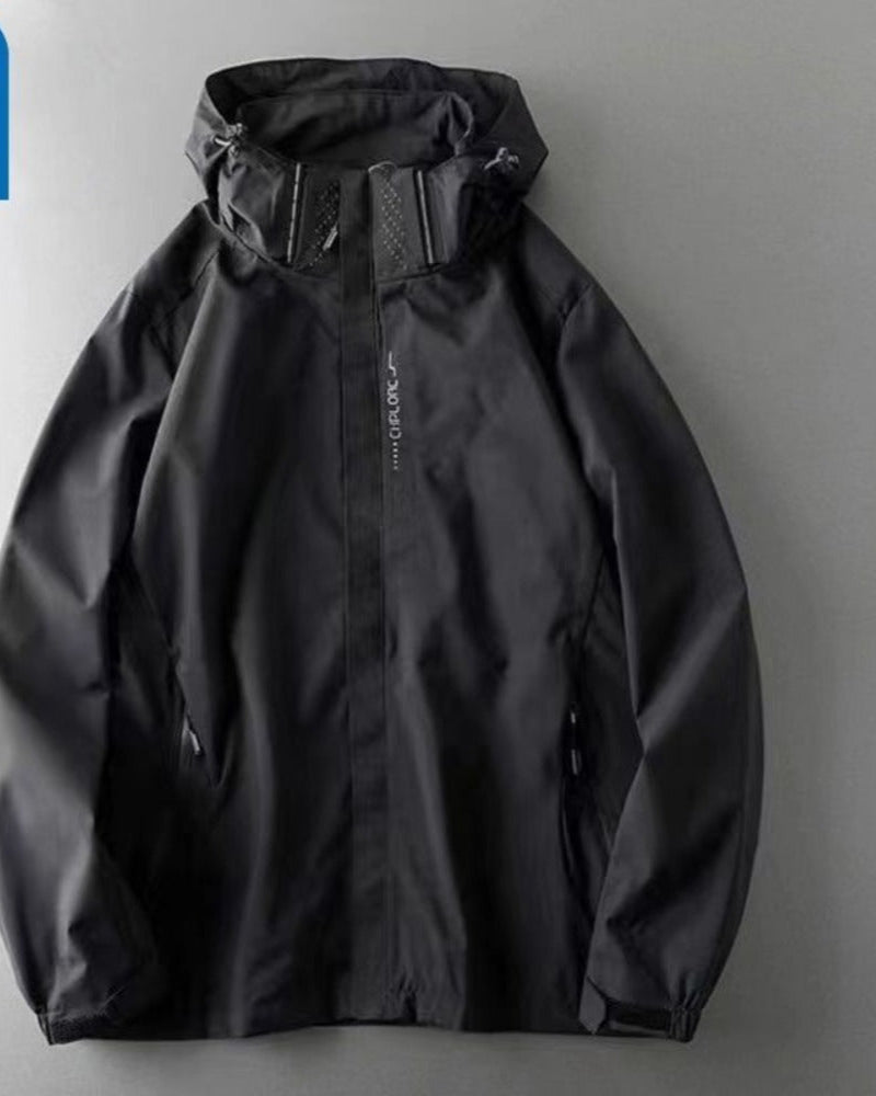 Giacca impermeabile con cappuccio e zip da donna – Marcia