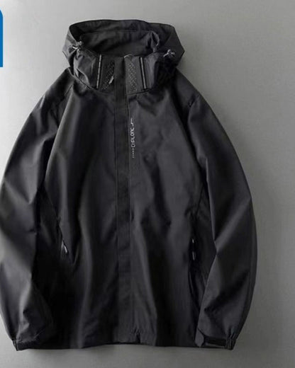 Giacca impermeabile con cappuccio e zip da donna – Marcia