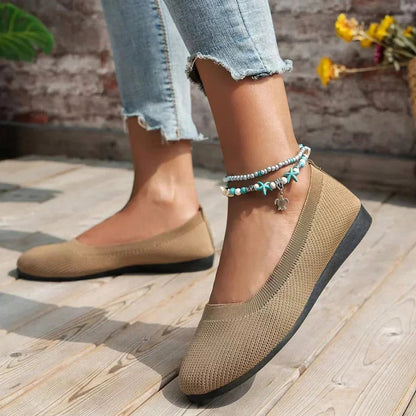 Chaussures plates femme bouts ronds | Enfiler
