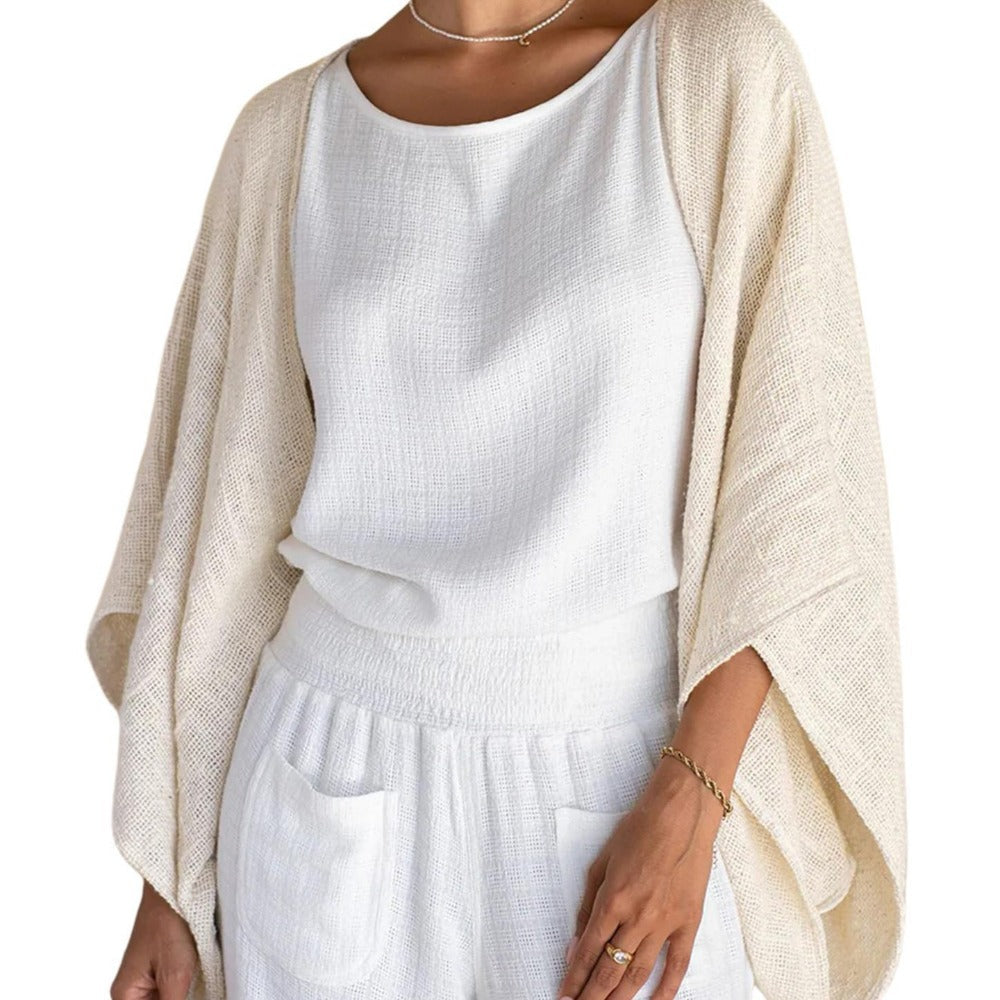 Cardigan tricoté à ouverture devant pour femmes - Fatima