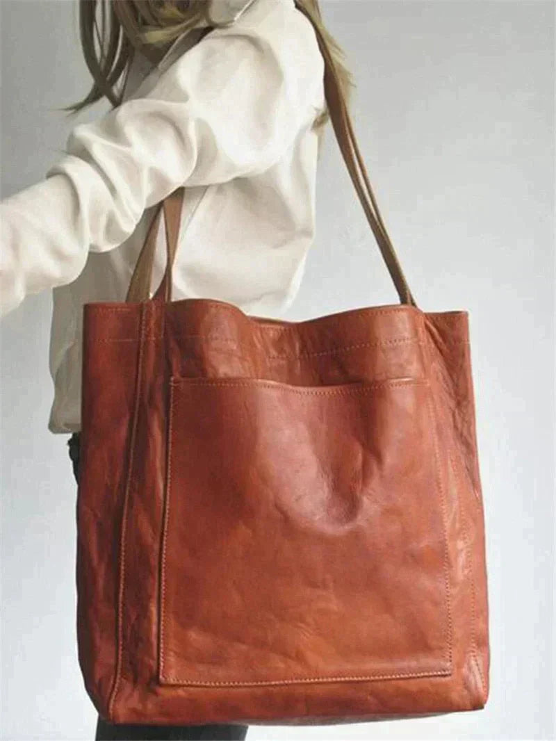 Sac à épaule shopper femme | avec poche extérieure