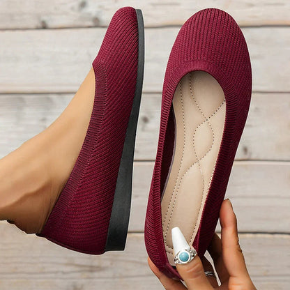 Chaussures plates femme bouts ronds | Enfiler