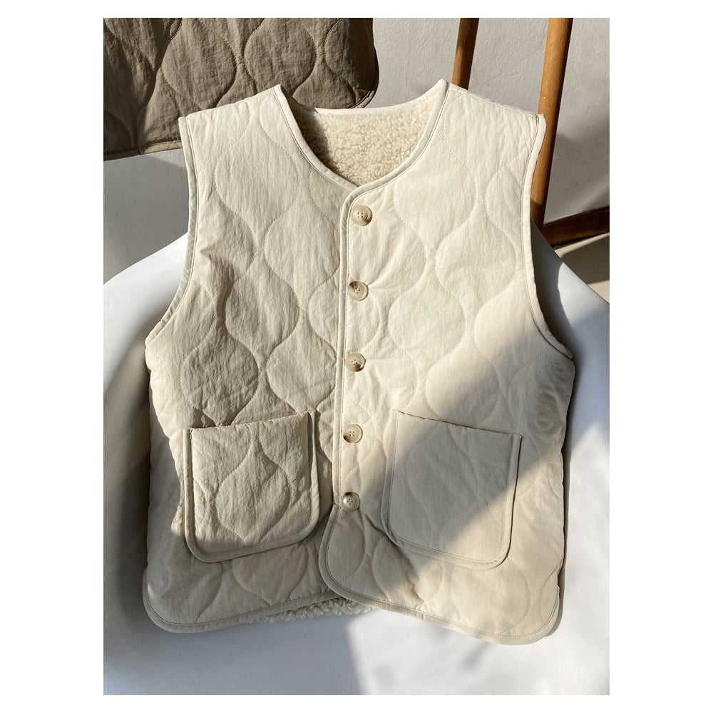 Veste matelassée réversible avec doublure polaire pour femmes – Oria