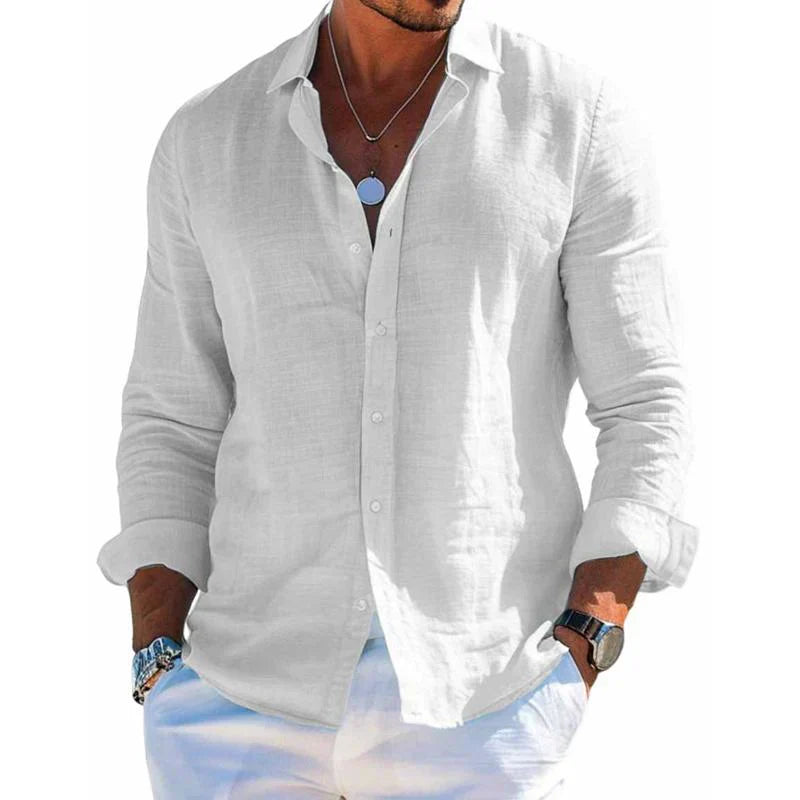 Camicia da uomo casual con colletto | manica lunga