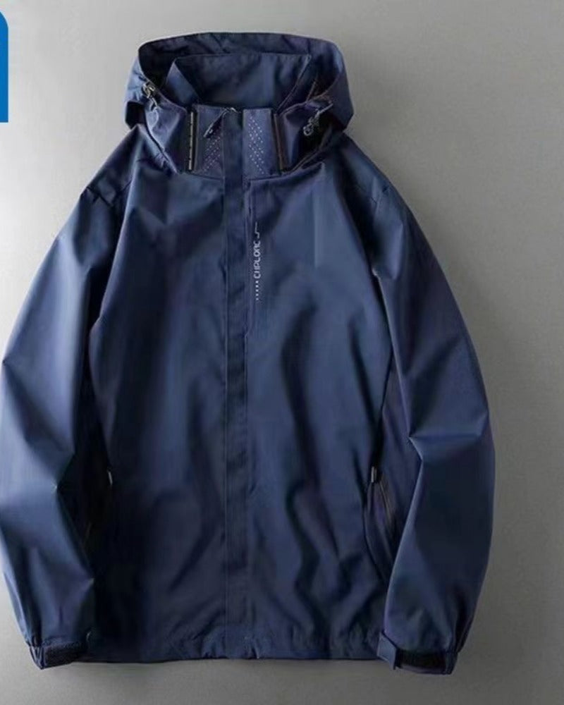 Giacca impermeabile con cappuccio e zip da donna – Marcia