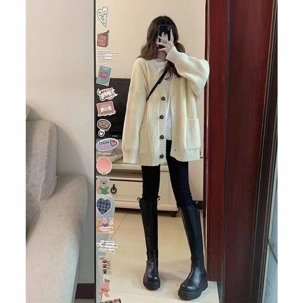 Strick-Cardigan mit Knopfleiste für Damen - Luisa