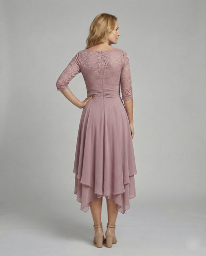 Robe de soirée midi pour femmes | Manches 3/4