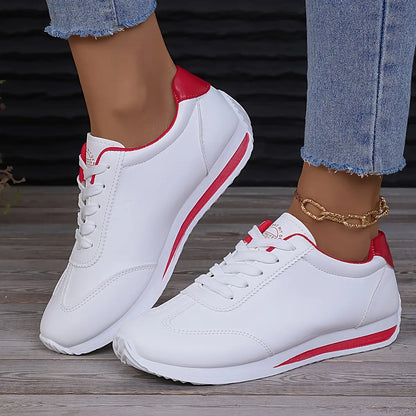Baskets confortables blanches pour femme