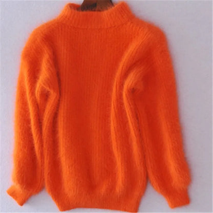 Pull à col roulé en maille pour femmes