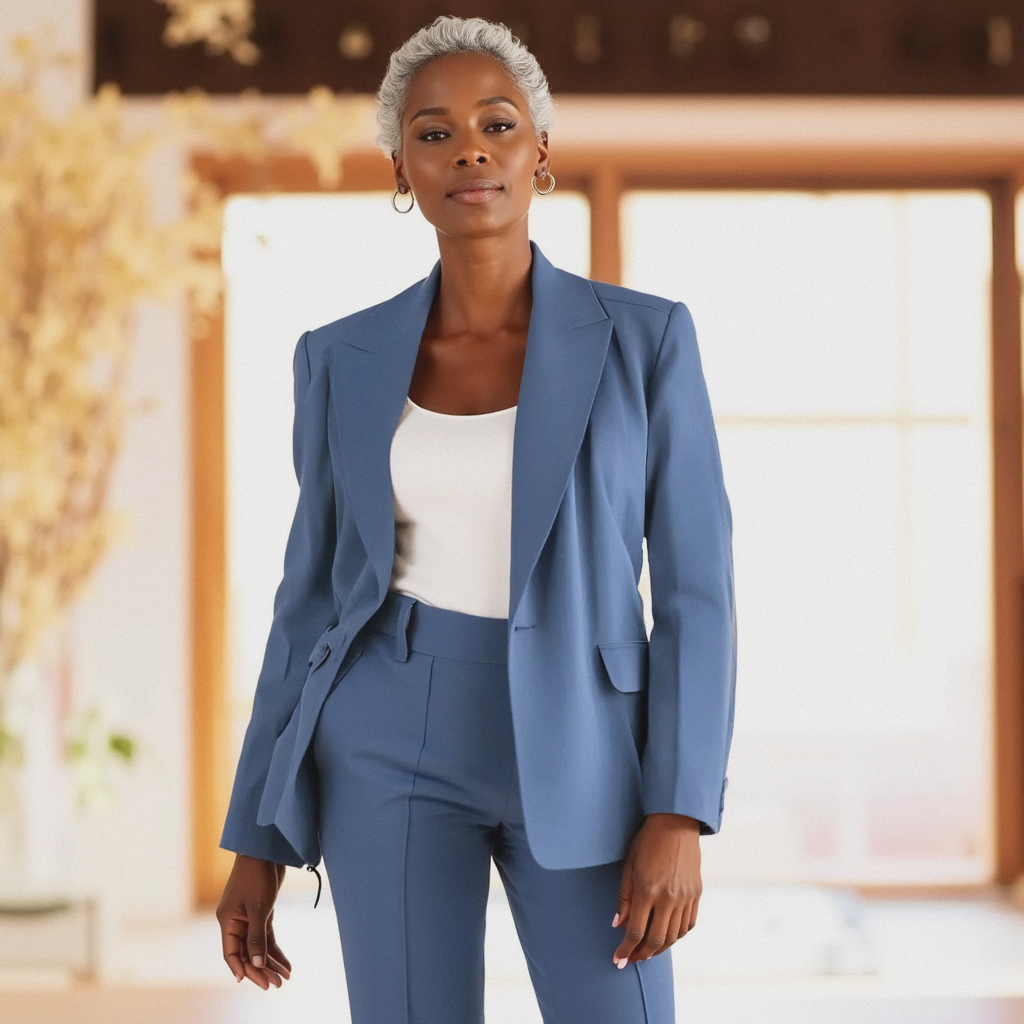 Ensemble pantalon deux pièces business décontracté pour femmes | Coupe ample