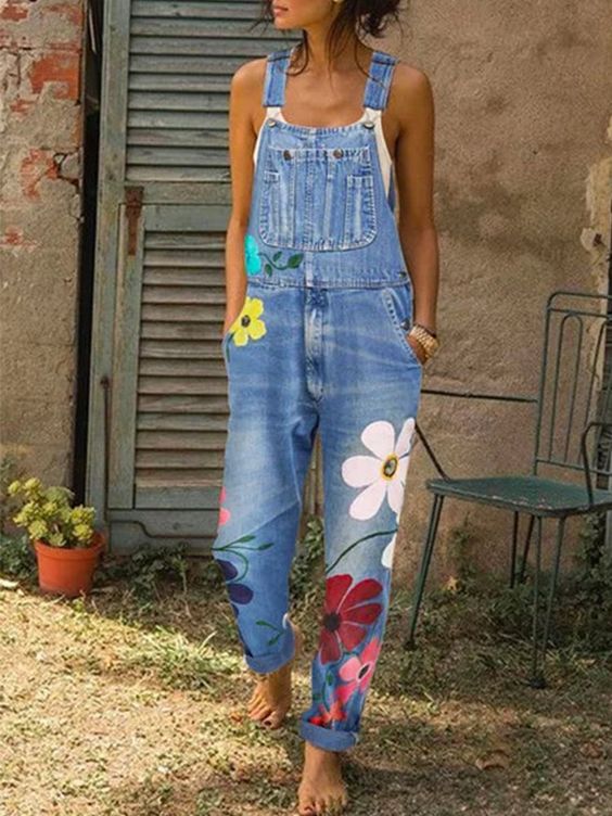 Combinaison à motif floral pour femme | Décontractée