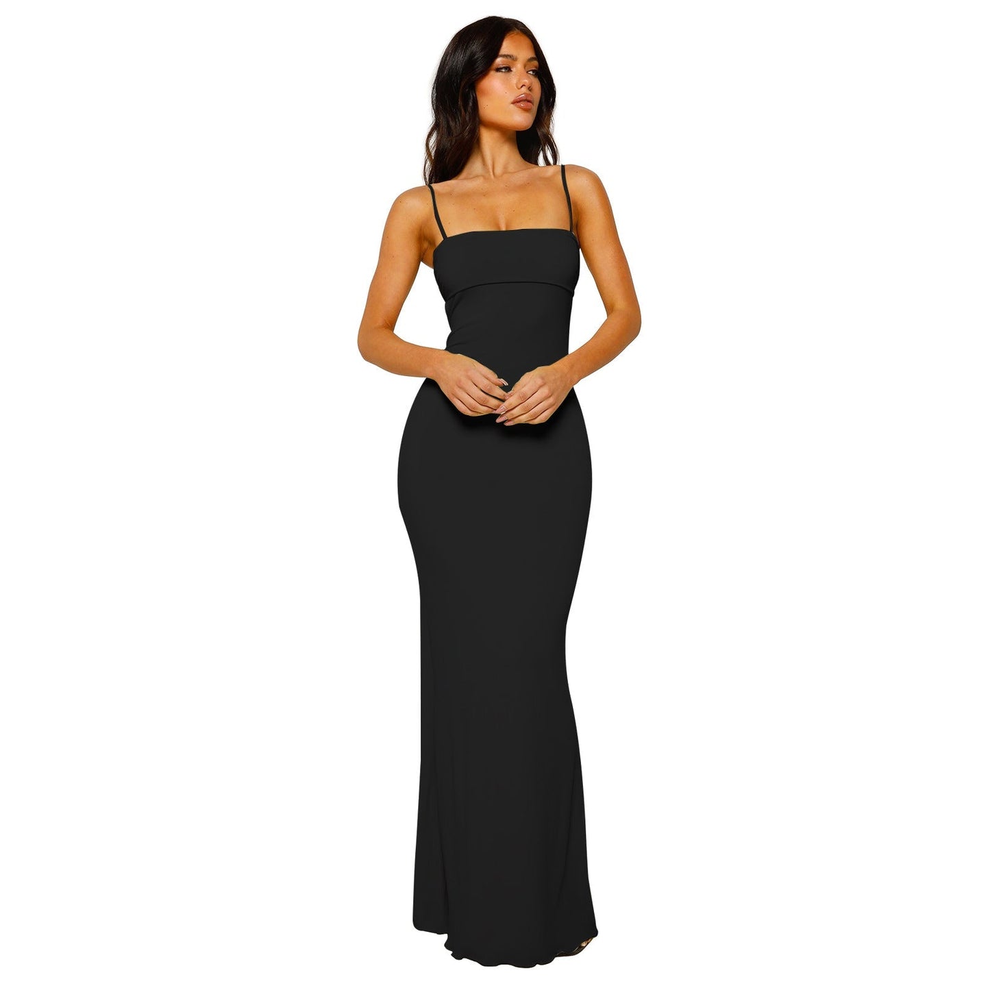 Women's Square Neck Evening Dress | Maxi