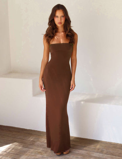 Women's Square Neck Evening Dress | Maxi