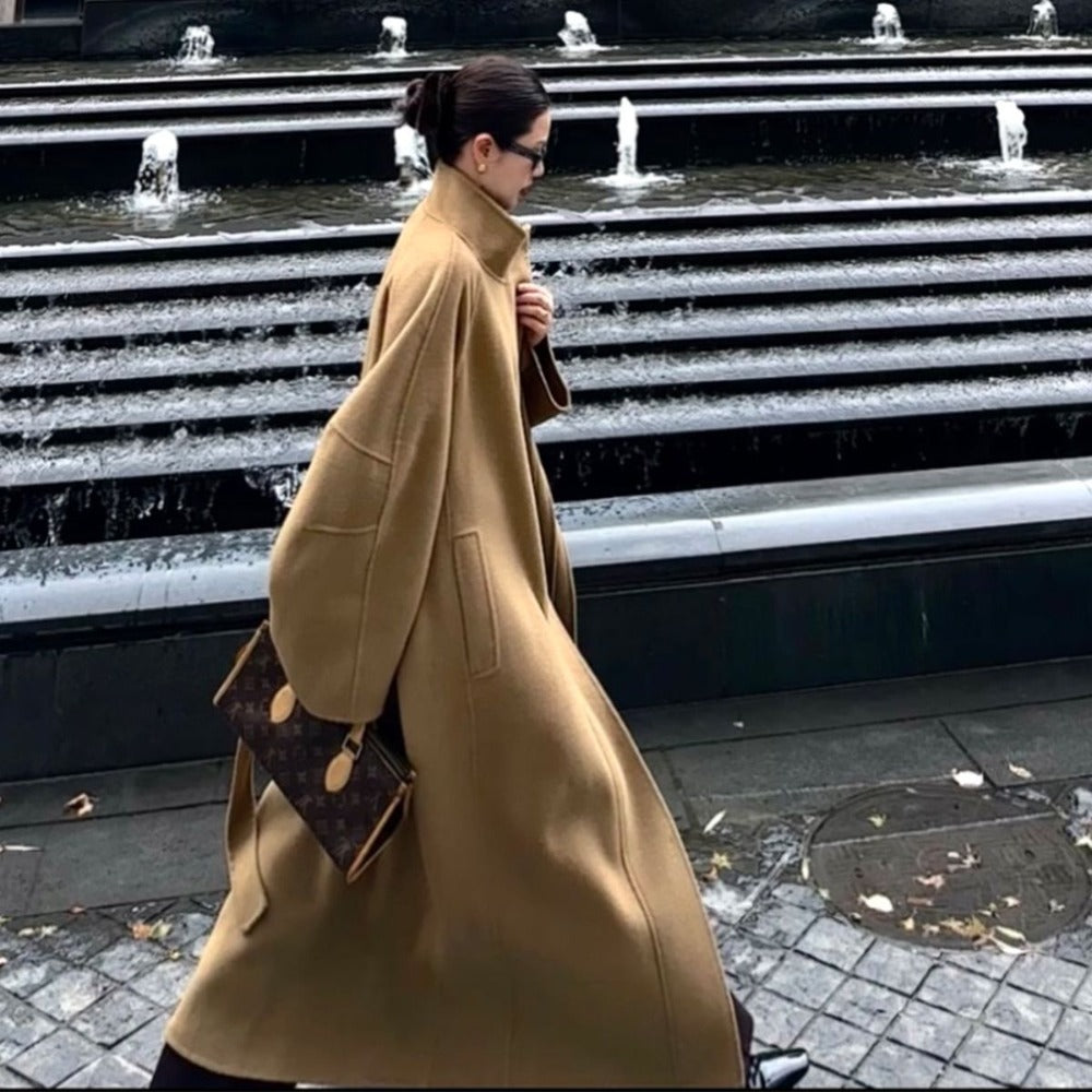 Long trench-coat oversize pour femmes – Delfina