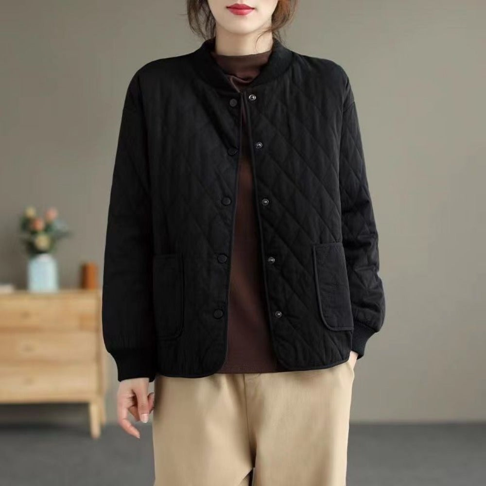 Veste matelassée à boutons et poches pour femmes – Noemi
