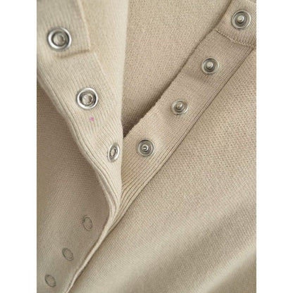 Cardigan tricoté à boutons et manches longues pour femmes - Claudia