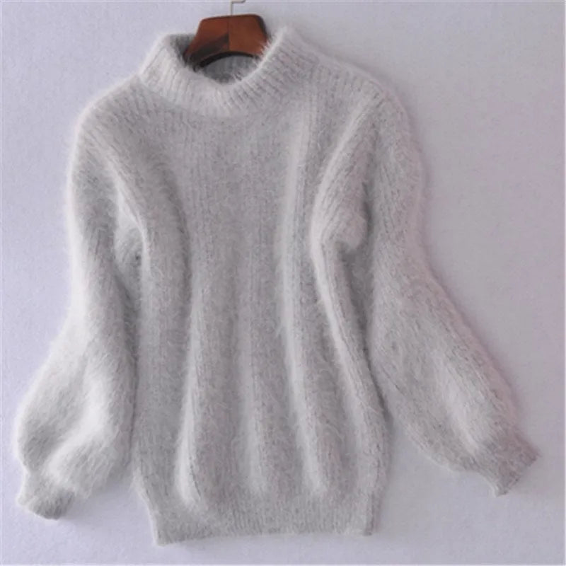 Pull à col roulé en maille pour femmes