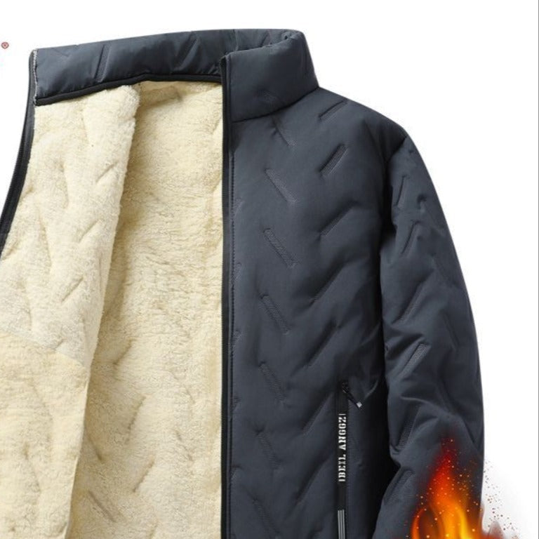 Giacca invernale con fodera in pile e zip da uomo – Olivier