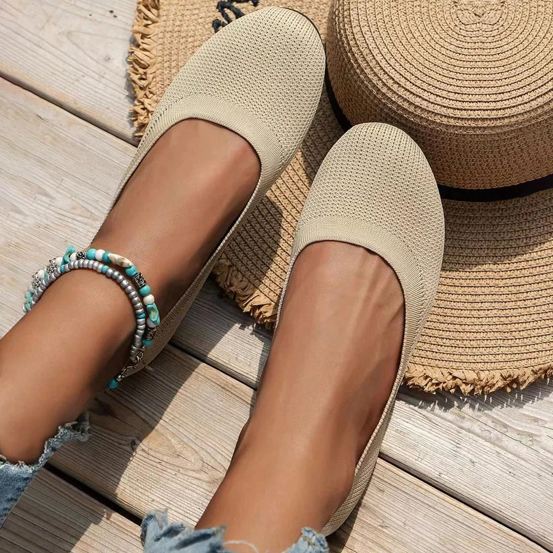 Chaussures plates femme bouts ronds | Enfiler