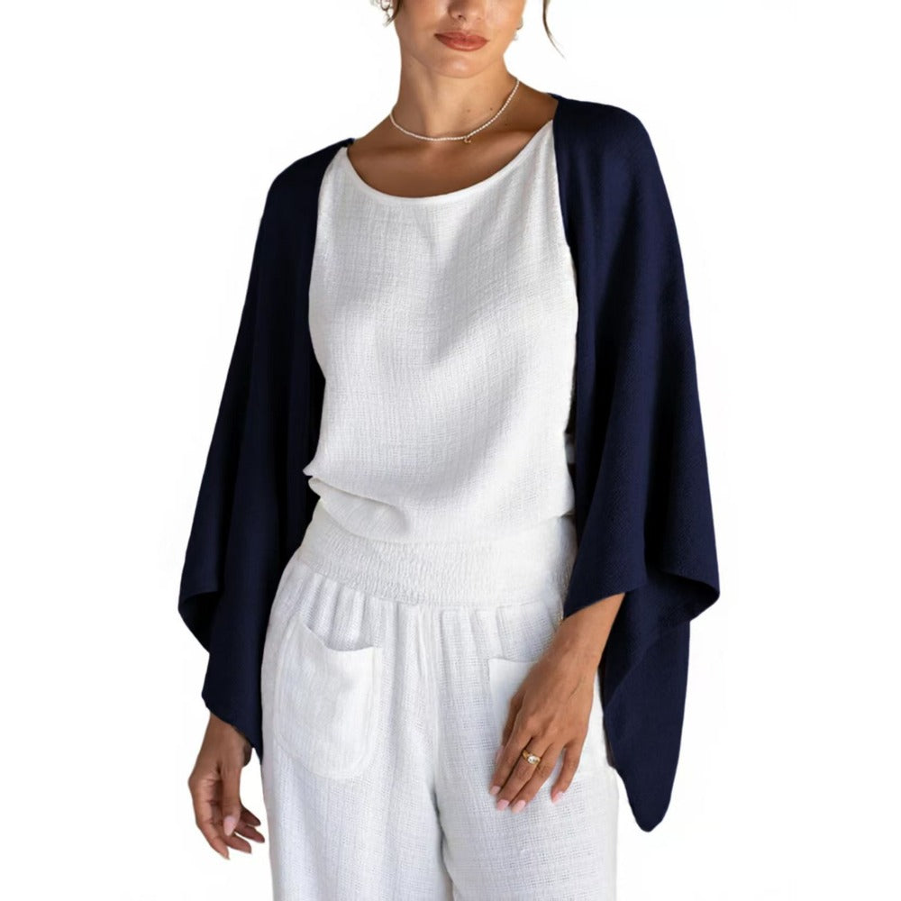 Cardigan tricoté à ouverture devant pour femmes - Fatima