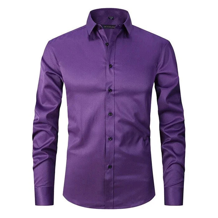 Chemise élastique pour homme | Manches longues