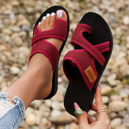 Sandales d'été à enfiler pour femmes | Orteils ouverts
