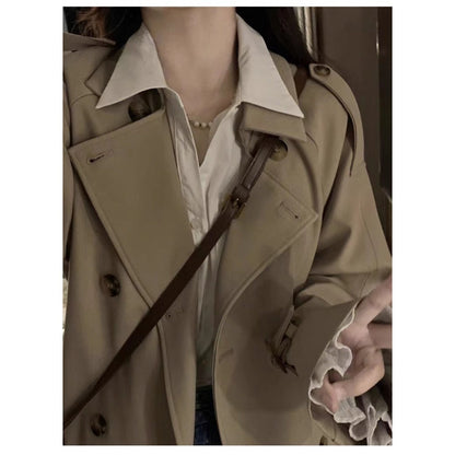 Long trench-coat double boutonnage pour femmes - Clotilde