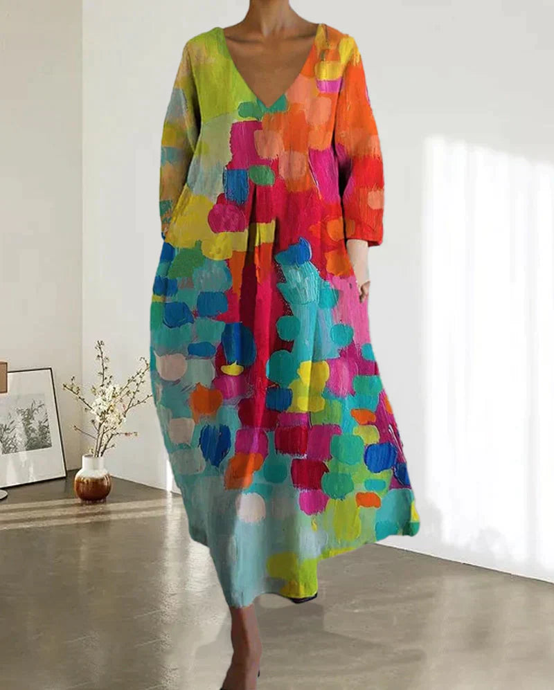 Robe imprimée de soirée femme | Midi