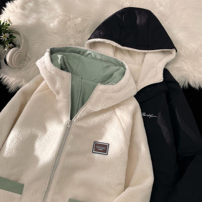 Giacca con cappuccio reversibile con fodera in pile da uomo – Gabriel