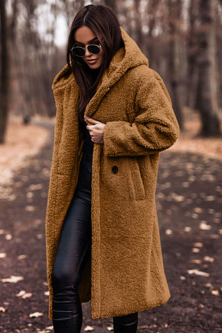 Manteau teddy long pour femmes | Hiver