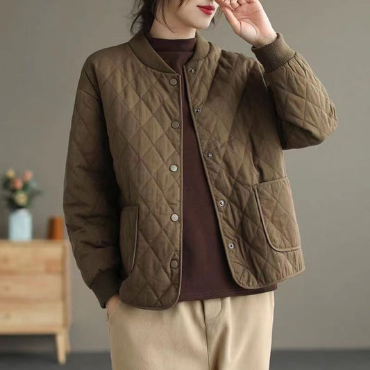 Veste matelassée à boutons et poches pour femmes – Noemi