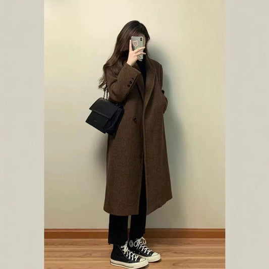 Long manteau boutonné pour femmes - Rita