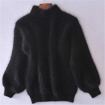 Pull à col roulé en maille pour femmes